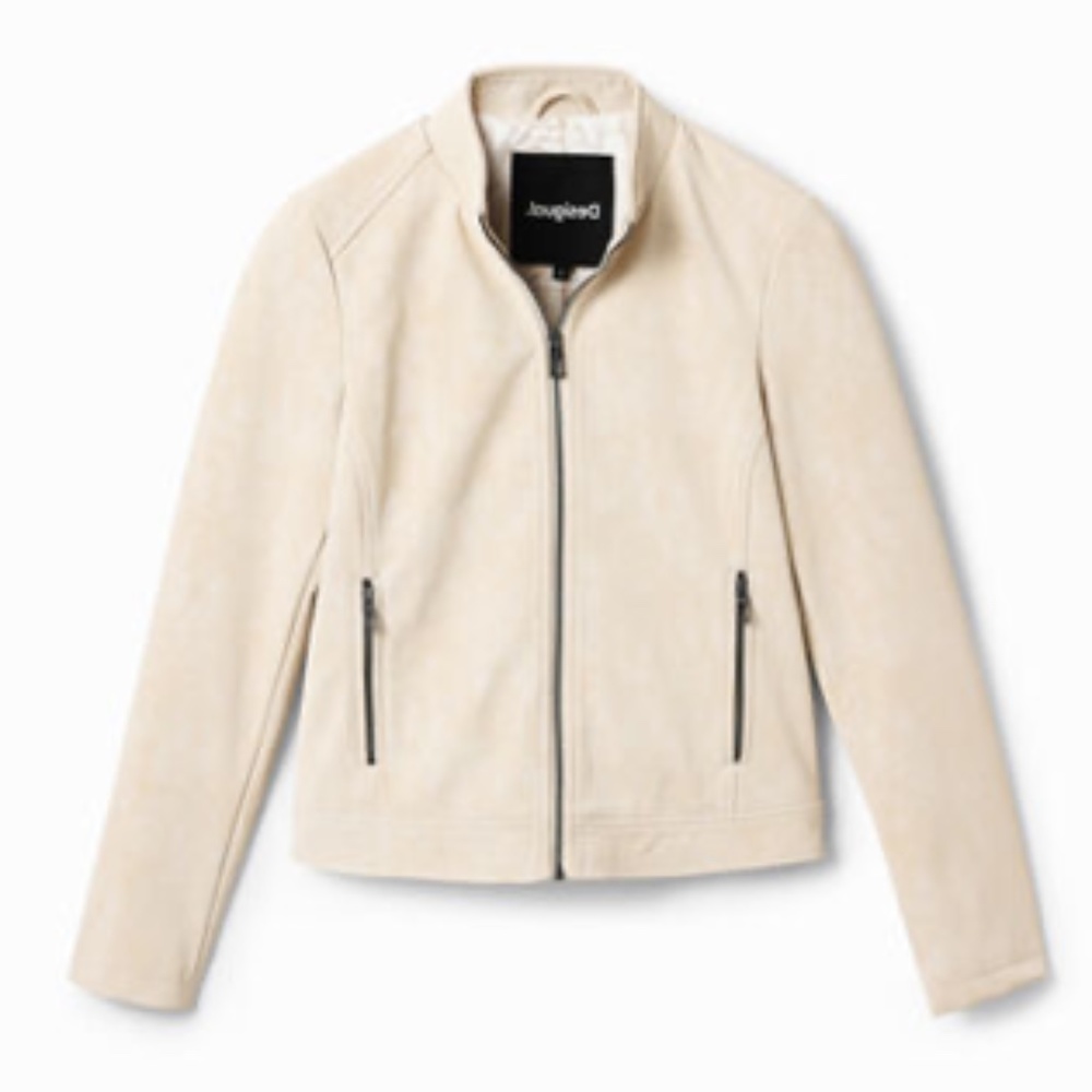 DESIGUAL SUEDE EFFECT BIKER JACKET